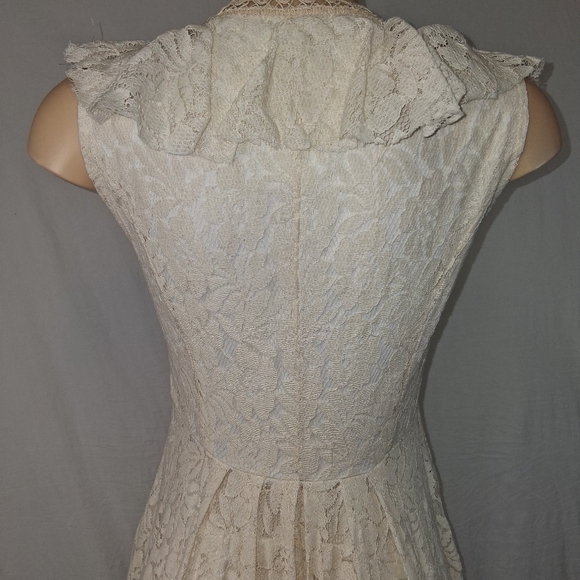 Ryu Cream Lace High Low Dress Size S - Picture 10 of 16